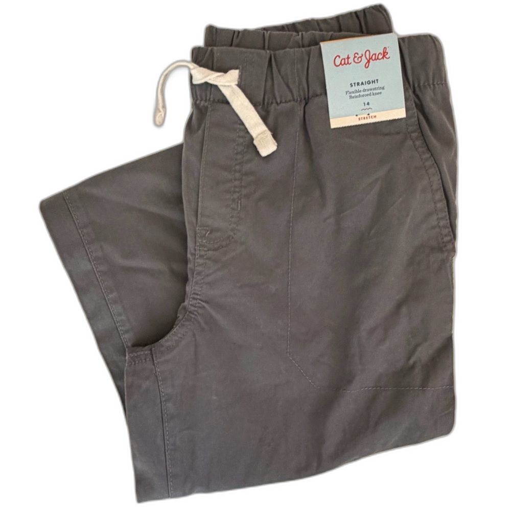 Cat & Jack Boy’s Gray Charcoal Jogger Pants Size 14 NWT